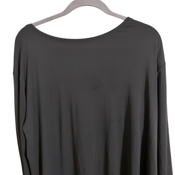 Eileen Fisher Gray Silk Asymmetrical Top Large - Picture 2 of 6
